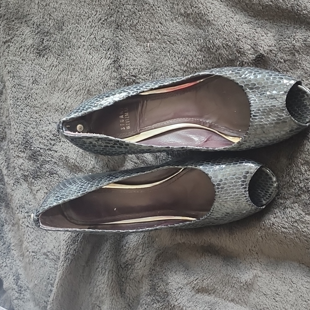 Women's Navy Blue Open Toe Heels